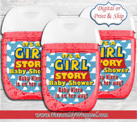 Its a Girl Story Hand Sanitizer Label-Toy Story Baby Shower Hand Sanitizer Labels-Toy Story Baby Shower-Baby Shower-It's a Boy-Its a Girl