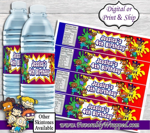 Rugrats Water Bottle Labels-Rugrats Baby Shower Water Labels-Water Bottle Labels-Rugrats Birthday Party-Rugrats Birthday-Rugrats Clip art