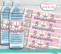 Unicorn Water Bottle Label-Unicorn Birthday-Unicorn Baby Shower-Unicorn Party-Water Label-Candy Table-Rainbow Water Label