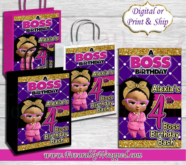 Boss Baby Gift Bag-Boss Baby Birthday-Boss Baby Party-Boss Baby Party Favors-Boss Baby Treat Bag-Boss Baby Favor Bag-Boss Baby Girl