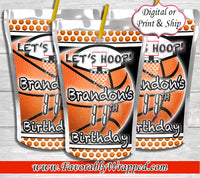 Basketball Juice Labels-Basketball Birthday-Basketball Party-Capri Sun Juice Label-Basketball Baby Shower-Juice Label-Basketball Party Favor