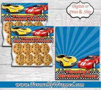 Race Car Treat Bag Toppers-Race Car Birthday-Race Car Party-Hot Wheels Treat Bag Toppers-Favor Bags