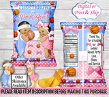 Free Throws or Pink Bow Chip Bag-Free Throws or Pink Bows Gender Reveal Party-Free Throws or Pink Bows Decorations-Free Throws or Pink Bows