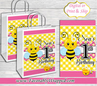 Bee Day Birthday Gift Bag-Bumble Bee-Bee Day-Favor Bag-Gift Bag-Bumble Bee Birthday-Bumble Bee Party-Bumble Bee Baby Shower