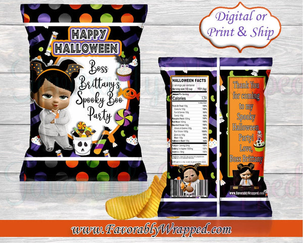 Halloween Chip Bag-Halloween Birthday-Halloween Party-Trick or Treat Chip Bag-Halloween Treat Bag-Halloween Favor Bag