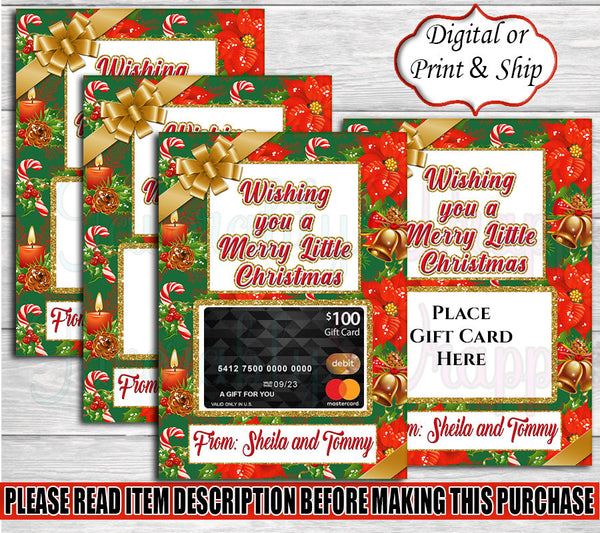 Poinsettia Gift Card Holder-Christmas Gift Card Holder-Christmas Gift Bag-Merry Christmas Gift Bag-Gift Card Holder-Happy Holiday Gift Card
