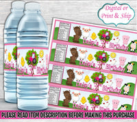 Barnyard Water Label-Farm Water Label-Farm Birthday-Farm Party-Water Label-Animal Water Label-Farm label-Farm Girl Water Label