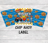 Blaze and the Monster Machine Cookie Cups-Monster Truck Cookies-Monster Truck Birthday Party-Blaze Birthday-Cookie Labels-Big Truck Party