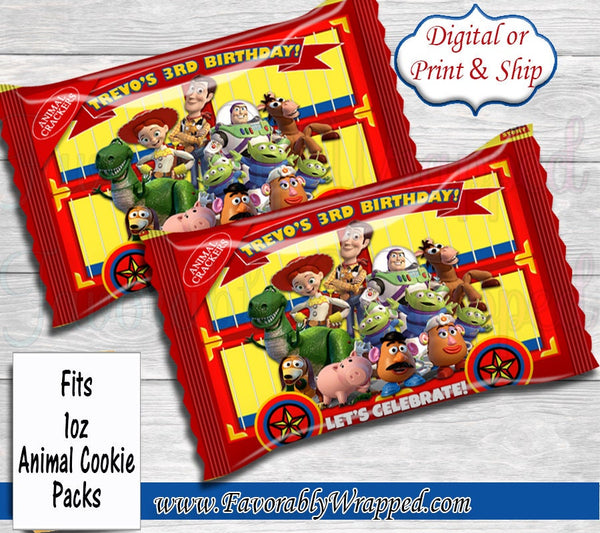 Toy Story Animal Cracker Cookie Pack Wrapper-Toy Story Story Birthday-Toy Story Baby Shower-Toy Story Party-Toy Story Cookie Label