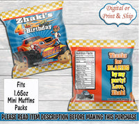 Blaze and the Monster Machine Mini Muffin Wrapper-Blaze Mini Muffin-Blaze and the Monster Machine Birthday-Little Bite Muffin-Donut Wrapper