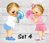 Quarterback or Cheerleader Backdrop-Touchdowns or Tutus Chip Bag-Touchdowns or Tutus Decorations-Touchdowns or Tutus Gender Reveal