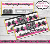 Victoria Secret Love Pink Chocolate Bar Wrapper-VS Pink Birthday-VS Pink Party-VS Birthday Party-Pink Party Candy Wrapper-Chocolate Wrapper
