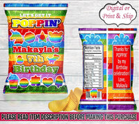 Pop It Chip Bag-Pop It Birthday Chip Bag-Pop It Birthday-Pop It Party-Pop It Treat Bag-Pop It Favor Bag-Pop It Decor