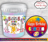Paint Party Cotton Candy Label-Paint Party Birthday-Art Party Cotton Candy Label-Paint Party Chip Bag-Paint Splatter Chip Bag
