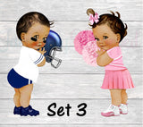 Quarterback or Cheerleader Backdrop-Touchdowns or Tutus Chip Bag-Touchdowns or Tutus Decorations-Touchdowns or Tutus Gender Reveal