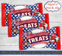 Baseball Rice Krispies Treats-All Star Chip Bag-Softball Chip Bag-Baseball Chip Bag-Baseball Birthday-Rice Krispie Wrapper-Sports Chip Bag