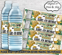 Stomp Chomp and Roar Water Label-Stomp Chomp and Roar Chip Bag-Dinosaur Chip Bag-Dino Birthday-Dinosaur Decoration-Dinosaur Water Label