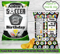 Soccer Chip Bag-All Star Chip Bag Chip Bag-Softball Chip Bag-Baseball Treat Bag-Soccer Birthday-All Star Birthday-Baseball Cracker Jacks