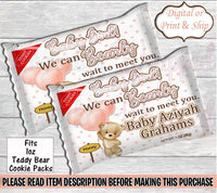 We Can Bearly Wait Teddy Grahams-We Can Bearly Wait Baby Shower-We Can Bearly Wait Chip Bag-Bear Chip Bag-We Can Bearly Wait Gender Reveal