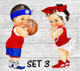 Free Throws or Red Bow Water Label-Free Throws or Red Bows Gender Reveal Party-Free Throws or Pink Bows Gender Reveal-Free Throw or Pink Bow