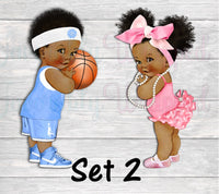 Free Throws or Pink Bows Gender Reveal Welcome Sign-Free Throws or Pink Bows Sign-Welcome Sign-Free Throws or Pink Bows Chip Bag-Basketball