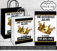 Notorious Gift Bag-The Notorious One Chip Bag-Notorious Favor Bag-Notorious Treat Bag-Notorious Birthday Party-Biggy Chip Bag-Notorious