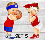 Free Throws or Red Bow Water Label-Free Throws or Red Bows Gender Reveal Party-Free Throws or Pink Bows Gender Reveal-Free Throw or Pink Bow