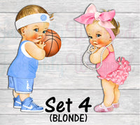 Free Throws or Pink Bows Gender Reveal Welcome Sign-Free Throws or Pink Bows Sign-Welcome Sign-Free Throws or Pink Bows Chip Bag-Basketball