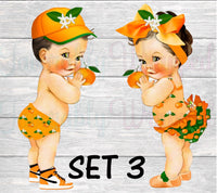 Cuties Gender Reveal Chip Bag-Little Cuties Chip Bag-Cuties Baby Shower Chip Bag-Orange Chip Bag-Orange Party Favors-Cuties Favor Bag