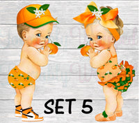Cuties Gender Reveal Chip Bag-Little Cuties Chip Bag-Cuties Baby Shower Chip Bag-Orange Chip Bag-Orange Party Favors-Cuties Favor Bag