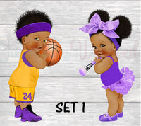 Layup or Makeup Gender Reveal Welcome Sign-Layup or Makeup Sign-Welcome Sign-Layup or Makeup Chip Bag-Free Throws or Purple Bows Chip Bag