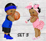 Layup or Makeup Charger Insert-Layup or Makeup Gender Reveal Party-Free Throws or Pink Bows Chip Bag-Free Throws or Purple Bows Chip Bag