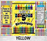 Crayon Chip Bag-Crayon Birthday-Art Chip Bag-Art Birthday-Crayon Favor Bag-Crayon Treat Bag-Crayon Clipart-Art Party-Crayon