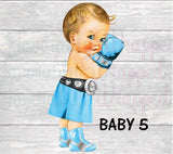 Boxing Water Label-Boxing Birthday-Boxing Gender Reveal Party-Boxing Baby Shower-Boxing Party Favors-Champ Water Label-Pink and Blue Shower