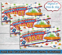 Space Rice Krispie Wrapper-Blast Off Rice Krispie Wrapper-Space Birthday-Blast Off Party-Astronaut Krispie Treat-Space Chip Bag-Outer Space