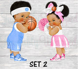 Basketballs or Pompoms Chip Bag-Basketballs or PomPoms Gender Reveal-Free Throws or Pink Bows Decorations-Free Throws or Pink Bows Chip Bag