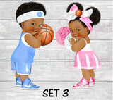 Basketballs or Pompoms Chip Bag-Basketballs or PomPoms Gender Reveal-Free Throws or Pink Bows Decorations-Free Throws or Pink Bows Chip Bag