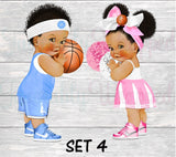 Basketballs or Pompoms Chip Bag-Basketballs or PomPoms Gender Reveal-Free Throws or Pink Bows Decorations-Free Throws or Pink Bows Chip Bag