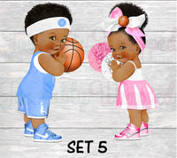 Basketballs or Pompoms Chip Bag-Basketballs or PomPoms Gender Reveal-Free Throws or Pink Bows Decorations-Free Throws or Pink Bows Chip Bag