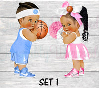 Basketballs or Pompoms Chip Bag-Basketballs or PomPoms Gender Reveal-Free Throws or Pink Bows Decorations-Free Throws or Pink Bows Chip Bag