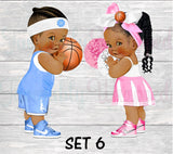 Basketballs or Pompoms Chip Bag-Basketballs or PomPoms Gender Reveal-Free Throws or Pink Bows Decorations-Free Throws or Pink Bows Chip Bag