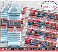 Cowgirl Water Label-Cowgirl Birthday-Cowgirl Chip Bag-Cowboy Water Label-Rodeo Water Label-Farm Water Label-Barnyard Water Label