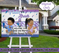 Fades or Braids Gender Reveal Welcome Sign-Fades or Braids Sign-Welcome Sign-Hip Hop Gender Reveal Welcome Sign-Fades or Braids Chip Bag