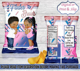 Fades or Braids Chip Bag-Fades or Braids Gender Reveal-Pink or Blue Gender Reveal-Bows or Fros Chip Bag-Barber Chip Bag-Hair Chip Bag