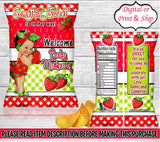 Something Sweet Gender Reveal Chip Bag-Strawberry Chip Bag-Apple Favor Bag-Cuties Chip Bag-Fruit Chip Bag-Fruit Favor Bag-Cuties