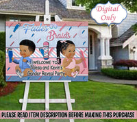 Fades or Braids Gender Reveal Welcome Sign-Fades or Braids Sign-Welcome Sign-Hip Hop Gender Reveal Welcome Sign-Fades or Braids Chip Bag