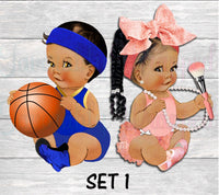 Layup or Makeup Chip Bag-Layup or Makeup Gender Reveal Party-Free Throws or Pink Bows Chip Bag-Free Throws or Purple Bows-ROSE GOLD