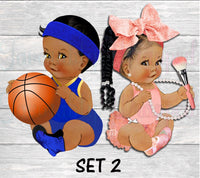 Layup or Makeup Chip Bag-Layup or Makeup Gender Reveal Party-Free Throws or Pink Bows Chip Bag-Free Throws or Purple Bows-ROSE GOLD