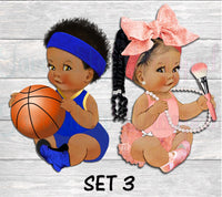 Layup or Makeup Chip Bag-Layup or Makeup Gender Reveal Party-Free Throws or Pink Bows Chip Bag-Free Throws or Purple Bows-ROSE GOLD