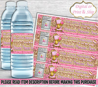 Royal Princess Water Label-Royal Princess Baby Shower-Royal Princess Party Favors-Princess Water Label-Prince Chip Bag-Royal Water Label